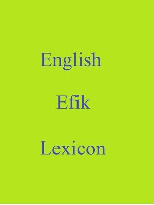 cover image of English Efik Lexicon